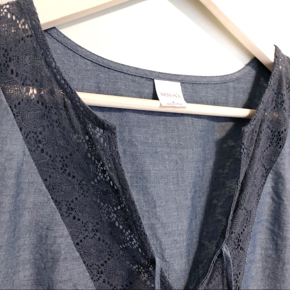 Merona chambray short sleeve shift dress | small - Picture 4 of 5